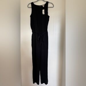 LOFT Black Sleeveless Jumpsuit